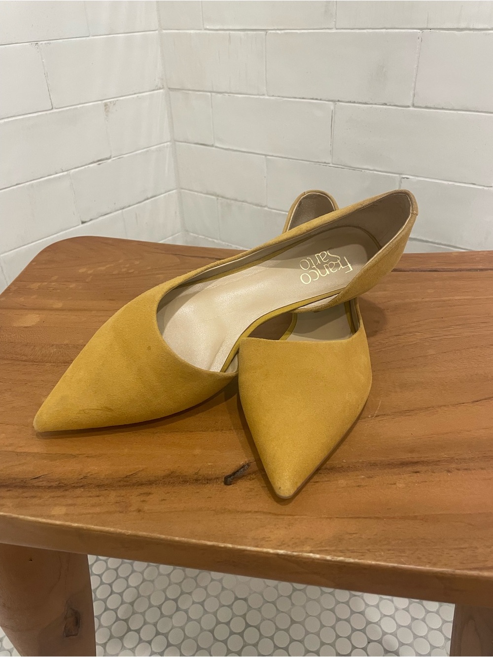 Franco Sarto Women's Mustard Pointed-Toe Flats